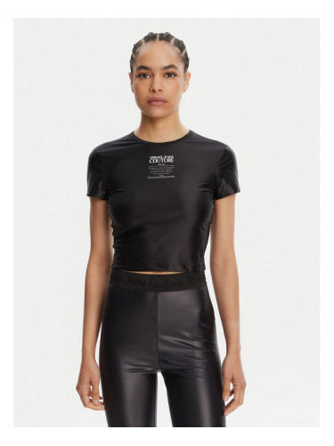 Versace Jeans Couture Тишърт 78HAH6A2 Черен Slim Fit