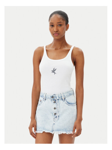 One Teaspoon топ Fine 26605 Бял Slim Fit