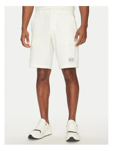 EA7 Emporio Armani Спортни шорти 7M000196 AF13554 U0005 Бял Regular Fit