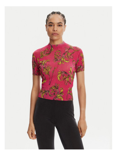 Versace Jeans Couture Пуловер 78HAFM07 Розов Slim Fit