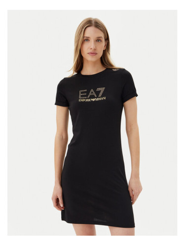 EA7 Emporio Armani Ежедневна рокля 7W000478 AF12500 UC001 Черен Regular Fit