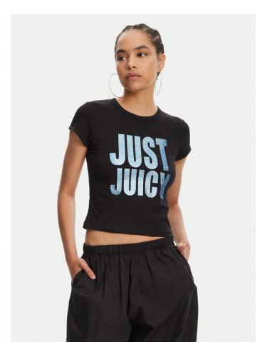 Juicy Couture Тишърт Just Juicy JCGCT125040 Черен Slim Fit
