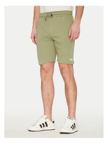 Blend Спортни шорти 20714198 Зелен Regular Fit
