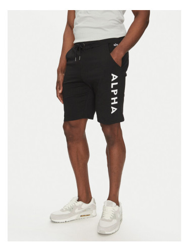 Alpha Industries Спортни шорти 116366 Черен Regular Fit