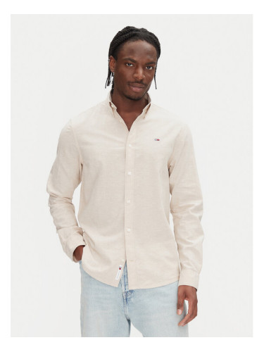 Tommy Jeans Риза DM0DM20875 Бежов Regular Fit