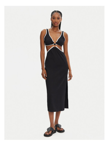 Seafolly Лятна рокля Beach Bound 55111-DR Черен Slim Fit