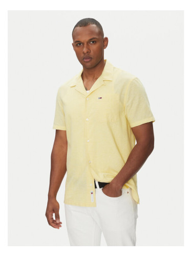 Tommy Jeans Риза DM0DM20895 Жълт Regular Fit