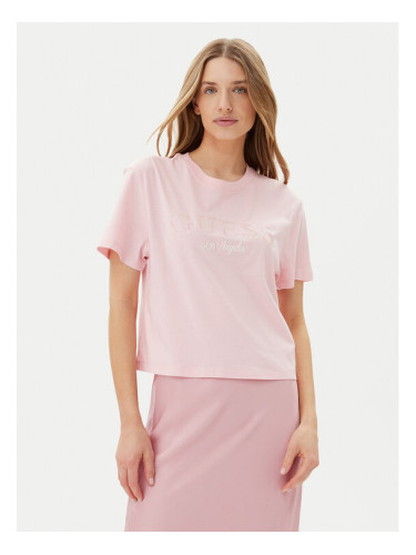 Guess Тишърт V5GI09 K9RM1 Розов Regular Fit