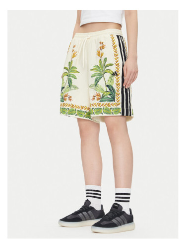 adidas Спортни шорти FARM Premium JD6288 Екрю Loose Fit