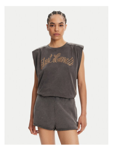 Just Cavalli Тишърт 78PAHE10 Сив Loose Fit