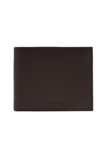 Calvin Klein Портфейл Ck Premium Bifold 5Cc W/Coin K50K512923 Кафяв