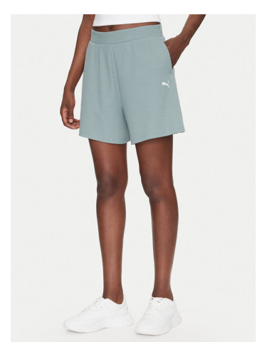 Puma Спортни шорти ESS Elevated 5" 685026 Зелен Regular Fit