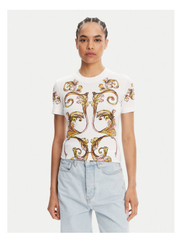 Versace Jeans Couture Тишърт 78HAH6P8 Бял Slim Fit