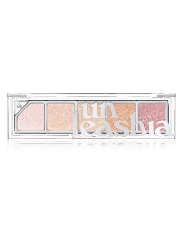 Unleashia Mood Shower Face Palette палитра със сенки за очи и озарители перлен блясък цвят NO.100 Ballerina 1 бр.