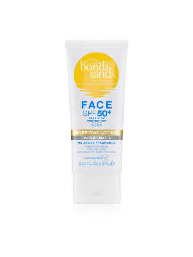 Bondi Sands SPF 50+ Everyday Face Lotion защитен тониращ крем за лице за матиране SPF 50+ 75 мл.
