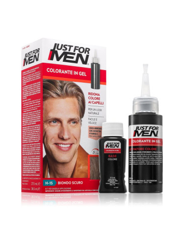 Just for Men Color Kit тонираща боя за коса за мъже цвят H-15 Dark Blond / Lightest Brown 1 бр.