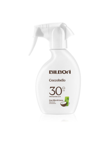 Bilboa Coccobello Trigger слънцезащитен спрей с кокосово масло SPF 30 250 мл.