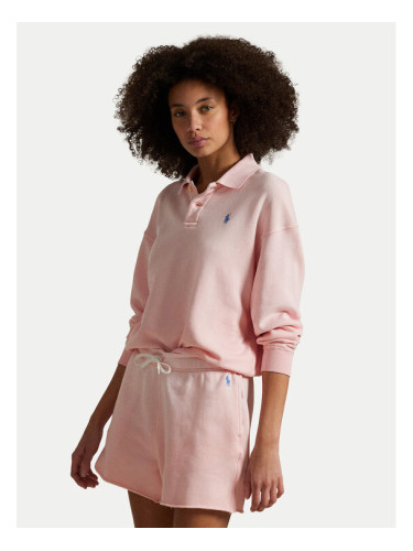 Polo Ralph Lauren Суитшърт 211965097007 Розов Relaxed Fit