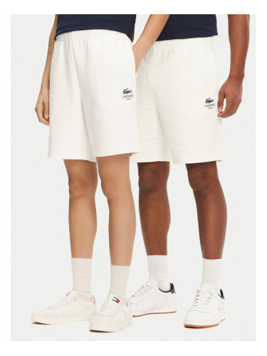 Lacoste Спортни шорти Unisex GH0990 Екрю Regular Fit