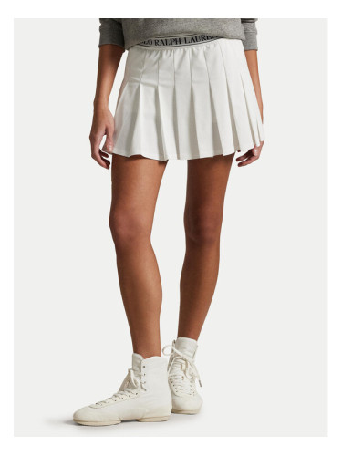 Polo Ralph Lauren Плисирана пола 211965112001 Бял Regular Fit