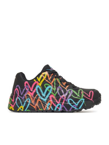 Skechers Сникърси Uno Lite-Spread The Love 314064L/BKMT Черен