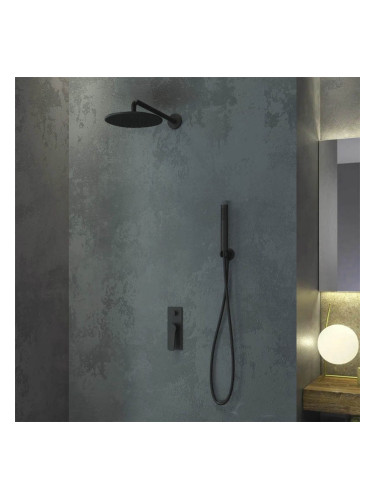 Душ система за вграждане Andare със смесител, черен мат