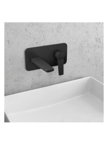 Стенен смесител за вграждане ANDARE WNX148073PA черен мат