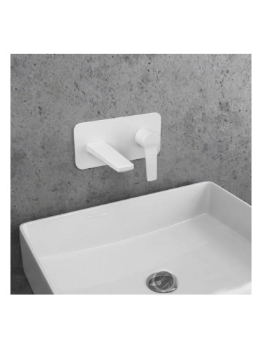 Стенен смесител за вграждане WNX148073PH ANDARE бял мат