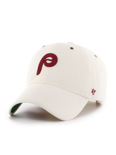 Шапка с козирка 47 Brand MLB Philadelphia Phillies B-TCDCU19IWS Екрю