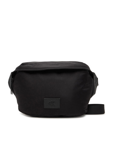 Чанта за кръст Calvin Klein Jeans Metro Nylon Oversized Waistbag LV04G3088G Черен