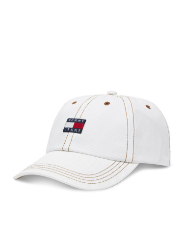 Шапка с козирка Tommy Jeans Heritage AW0AW17572 Екрю