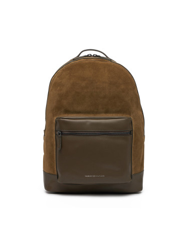 Раница Tommy Hilfiger Th Casual Suede Backpack AM0AM13229 Зелен