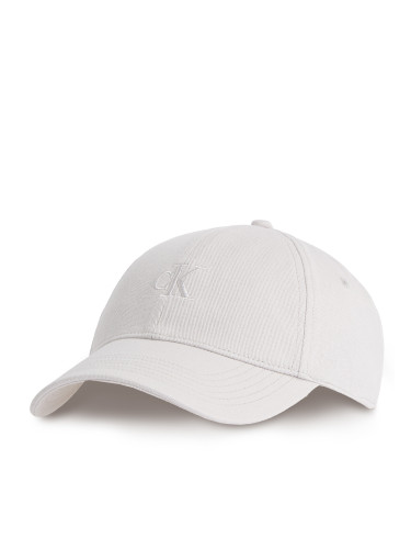 Шапка с козирка Calvin Klein Embroidered Monogram Cap LV04K5024G Бял