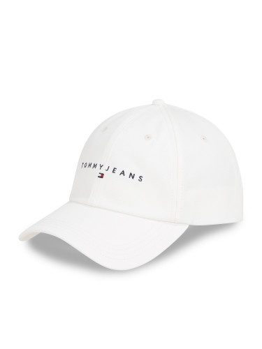Шапка с козирка Tommy Jeans Tjm Linear Logo Cap AM0AM12958 Бял