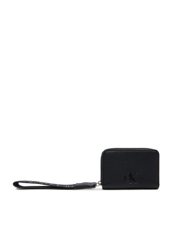 Портфейл Calvin Klein Jeans Ultralight Md Zip W/ Wristlet LV04K1024G Черен