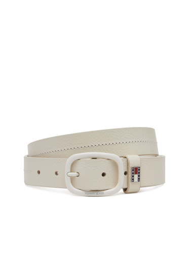 Дамски колан Tommy Jeans Tjw Oval Tonal 3.0 AW0AW17392 Бял
