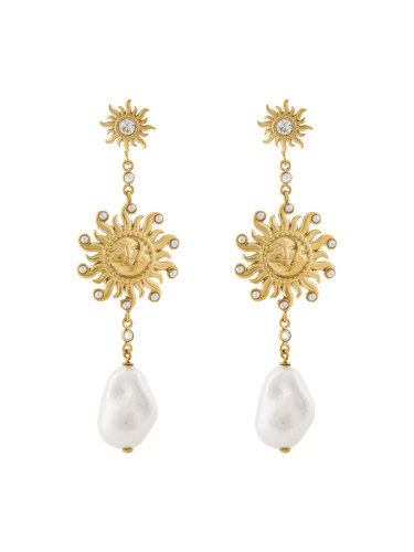 Обици Guess JUBE05 087JW Златист