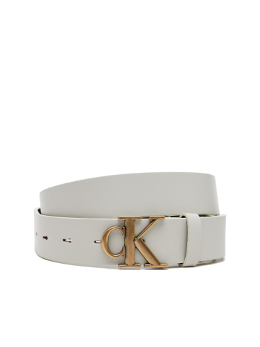 Дамски колан Calvin Klein Jeans Monogram Placque Buckle 30Mm LV04K7002G Бял