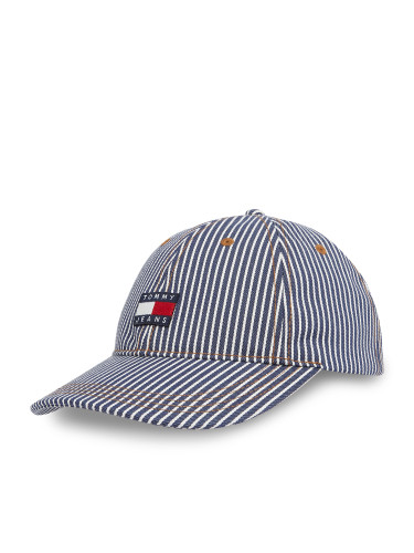 Шапка с козирка Tommy Jeans Tjm Heritage Stripe Cap AM0AM13358 Тъмносин