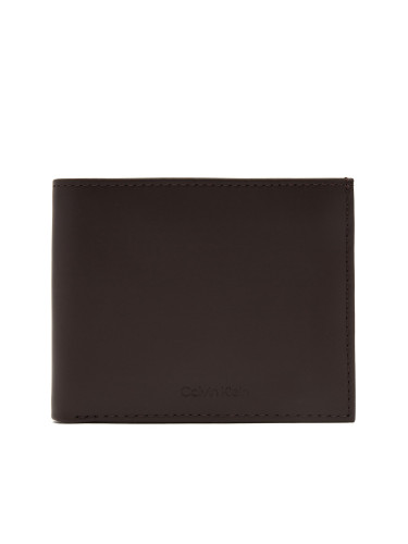 Портфейл Calvin Klein Ck Premium Bifold 5Cc W/Coin K50K512923 Кафяв