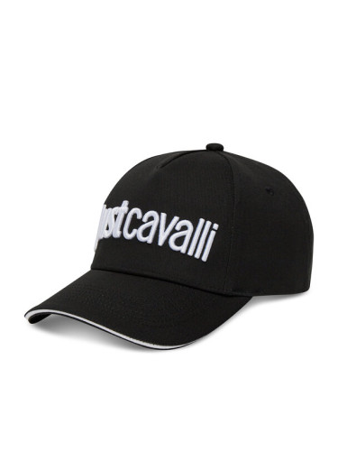 Just Cavalli Шапка с козирка 78RAZK30 ZG192 Черен
