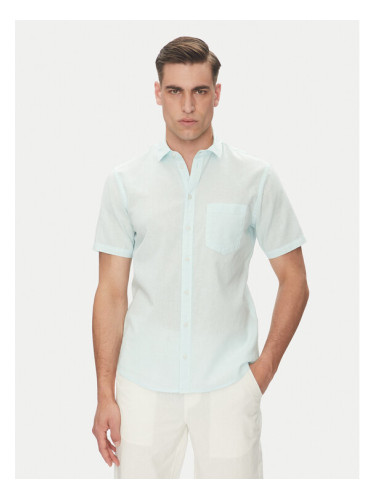 Blend Тениска с яка и копчета 20718374 Син Regular Fit