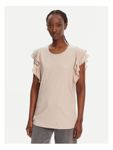 Liu Jo Sport Тишърт TA5178 J5904 Бежов Regular Fit