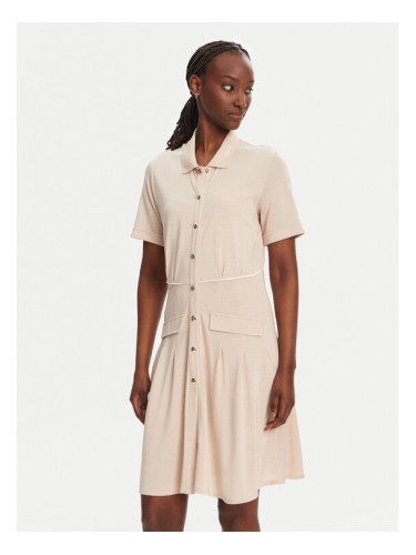 Liu Jo Sport Рокля тип риза TA5207 J4883 Бежов Regular Fit