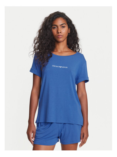 Emporio Armani Тишърт EW000780 AF12192 UA012 Син Regular Fit