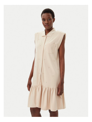 Liu Jo Sport Рокля тип риза TA5191 J5942 Бежов Regular Fit