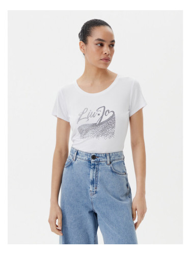 Liu Jo Beachwear Тишърт VA5157 JS360 Бял Regular Fit