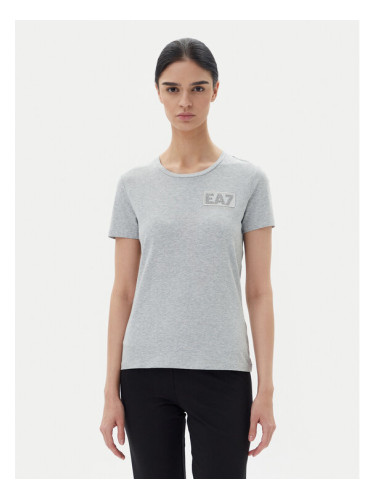 EA7 Emporio Armani Тишърт 7W000492 AF10373 O8002 Сив Regular Fit