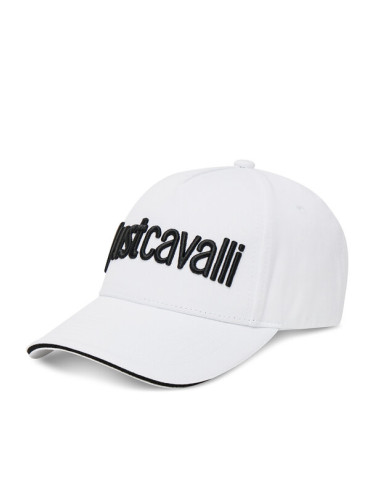Just Cavalli Шапка с козирка 78RAZK30 ZG192 Бял