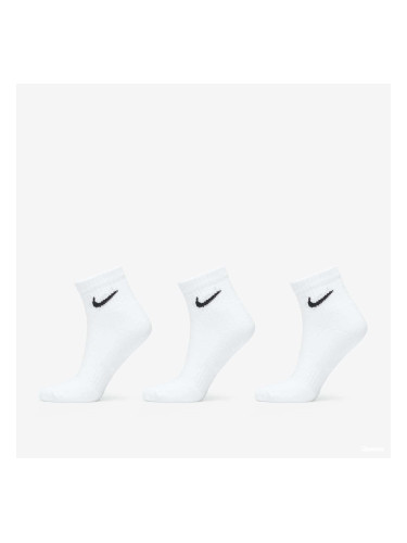 Nike Everyday Cushioned Training Ankle Socks 3-Pack White/ Black M